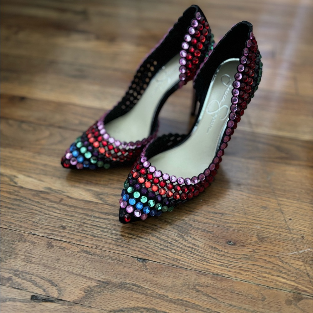 Jessica Simpson Multicolor Sequin Heels